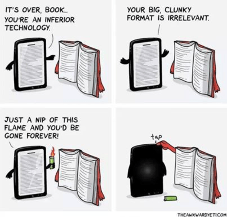 books vs tablets