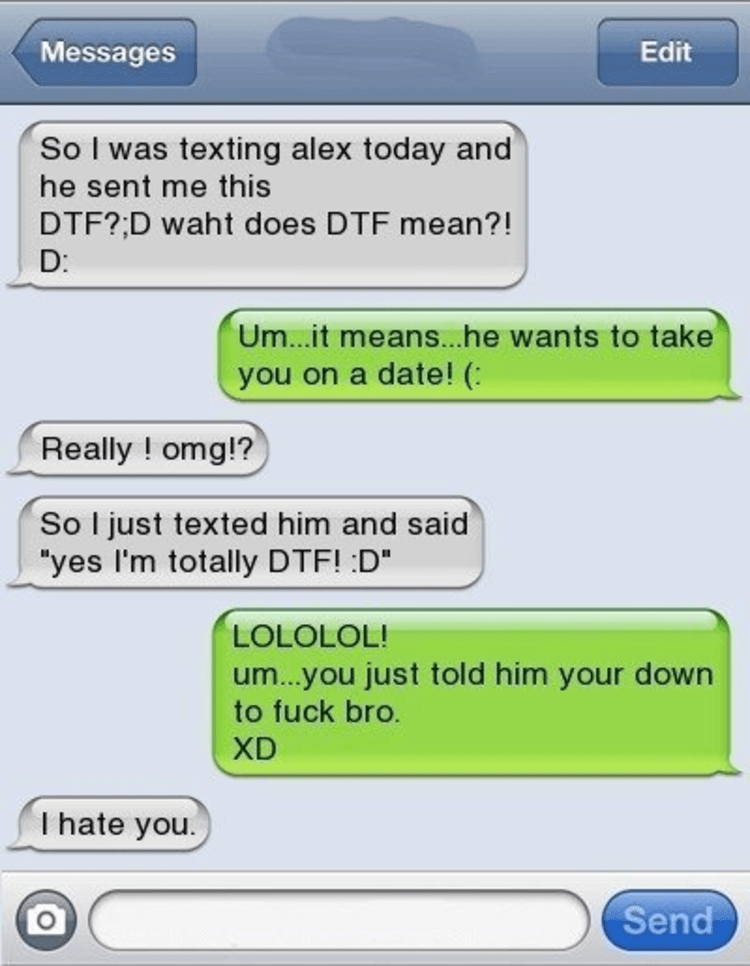 What Does Dtf Mean In Text Talk